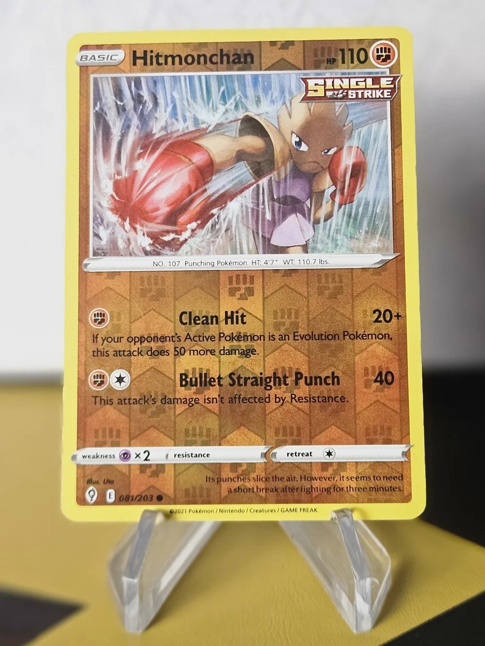 Hitmonchan 081/203 Pokemon TCG Reverse Holo Rare